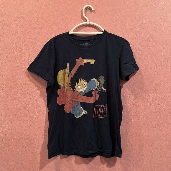One Piece Men’s Medium Graphic Tee - Navy - Picture 1 of 5